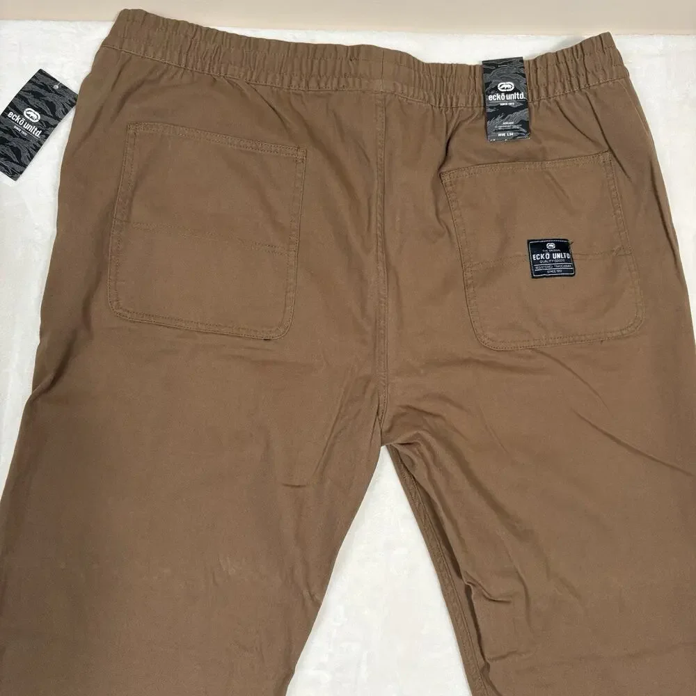Ecko Untld. Dark Chino Classic Fit Pants Size 46x34 NWT Elastic Waist Cotton